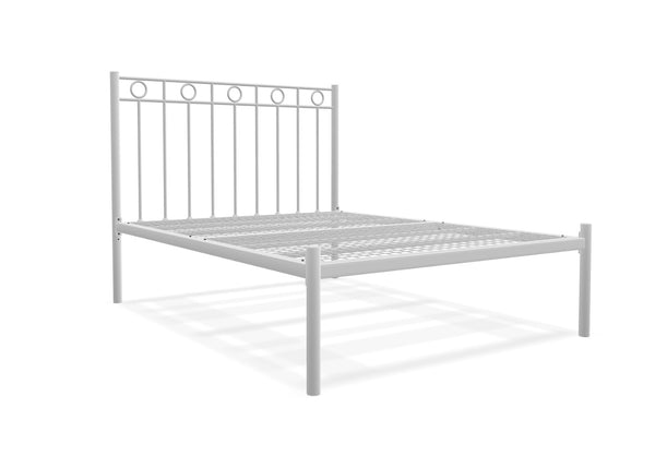 Ivy Low End Metal Bed Frame Finished in Painted White