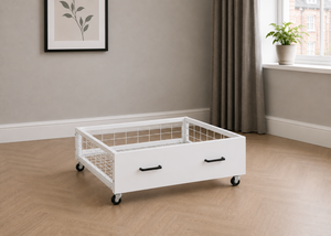 White Metal Storage Drawer
