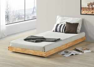 Wooden Trundle Bed with Mattress