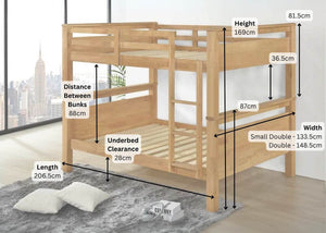 Wooden Quad Bunk Dimensions