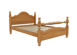 Yukon Wooden Rail End Bed Finished in Stained Antique Wax