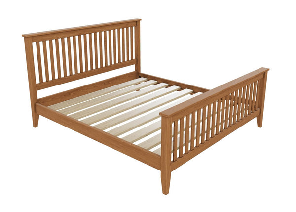 Copenhagen Solid Oak Bed Finished In Natural Oak 