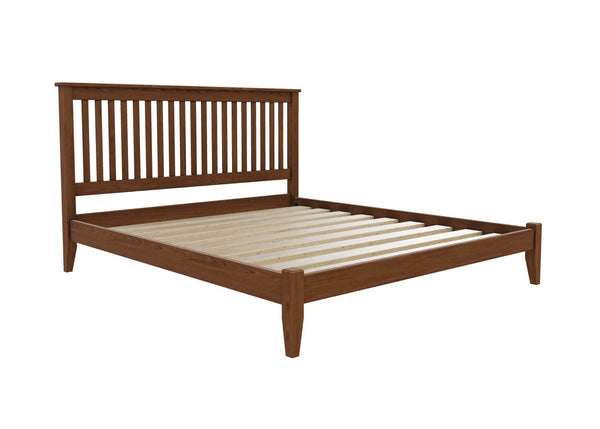 Copenhagen Oak Bed finished in Chocolate Brown