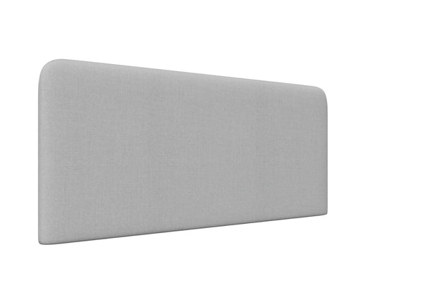 Oberon Strutted Headboard Finished in Faux Linen Light Grey