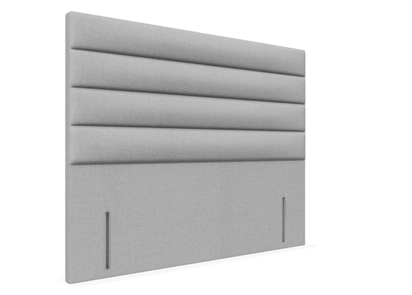 Camellia Floor Standing Headboard Finished in Faux Linen Light Grey