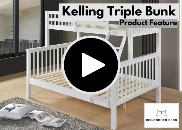 White Triple Bunk Bed Product Video
