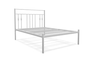 Gemma Low End Metal Bed Frame Finished in Painted White
