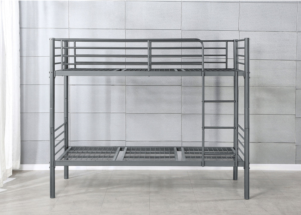 Anmer HD Bunk Bed in Black, with Reinforced Mesh Bases