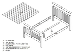 Barcelona Bed (Dimensions)