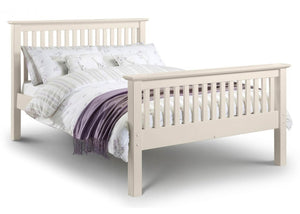 Barcelona Bed in Off White (High) shown in Double