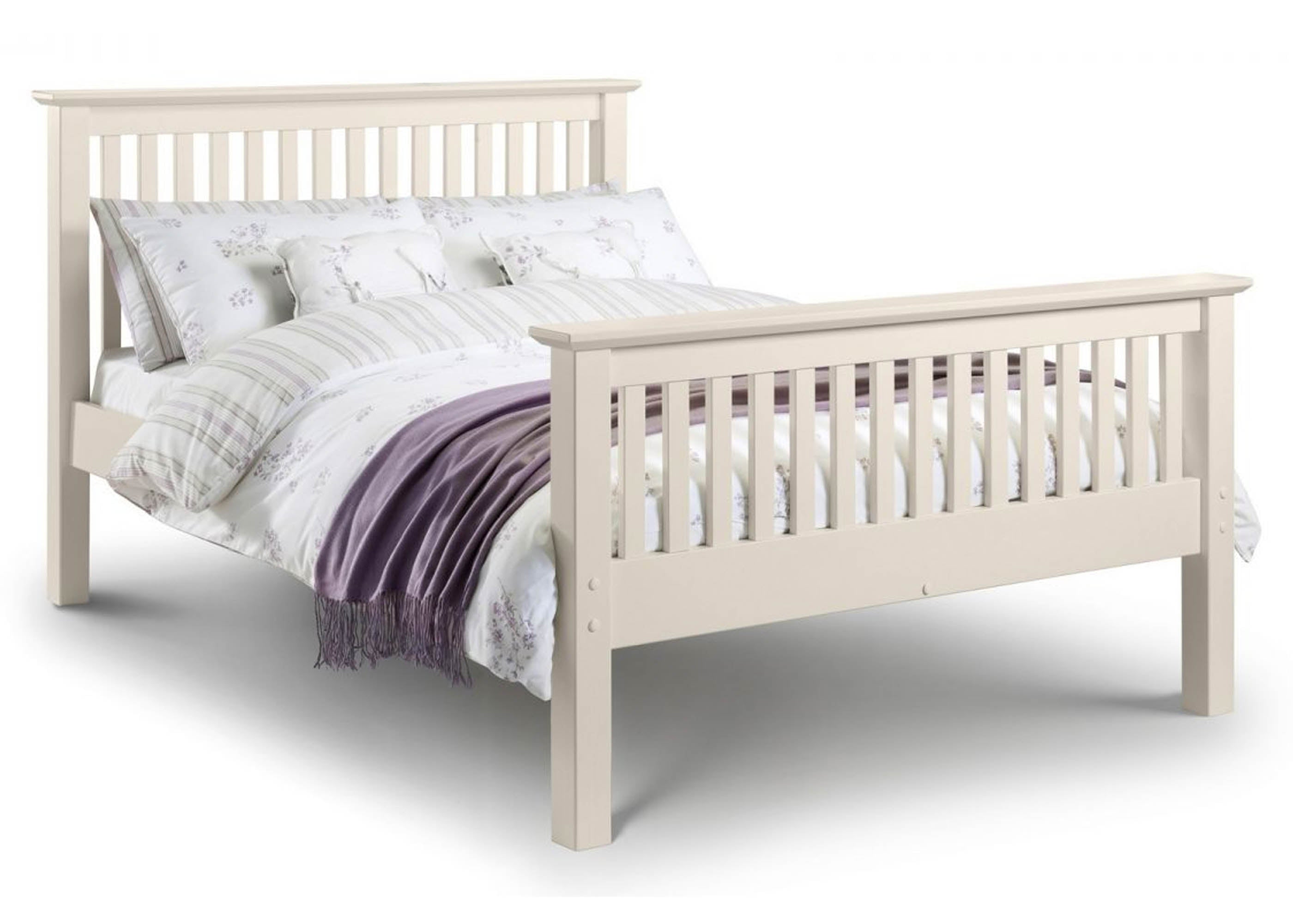 Barcelona Bed in Off White (High) shown in Double