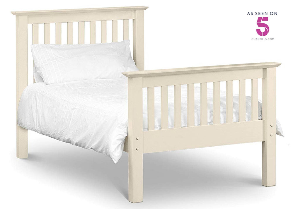 Barcelona Bed in Off White (High) shown in Double