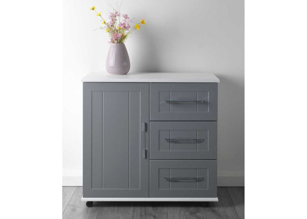 3 Drawer / 1 Door Multi Chest Painted Steel with Campana Handles
