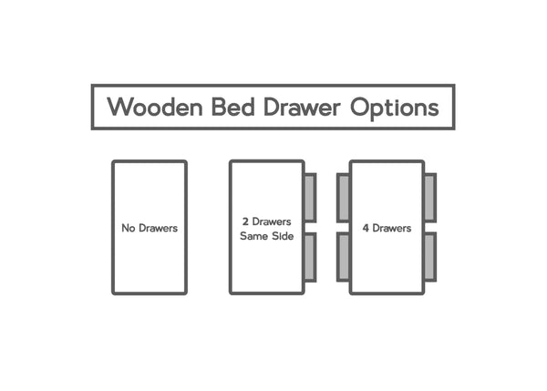 Wooden Bed Drawer Options