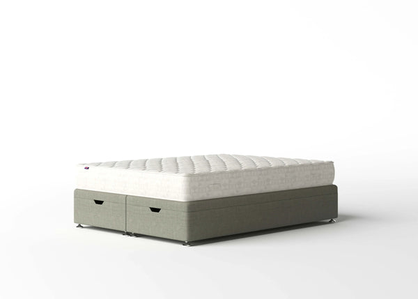 End Lift Ottoman Bed in Light Grey