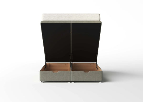 End Lift Ottoman Bed in Light Grey