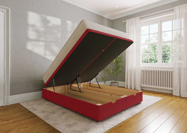 End Lift Ottoman Bed in Red