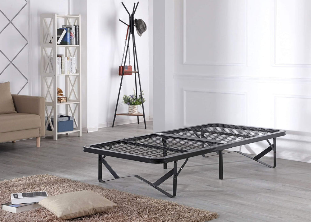 Foldable Skid Bed in Black, with Reinforced Mesh Base