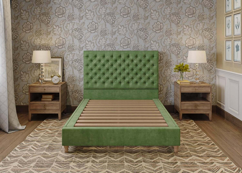 Harriet Bed in Danza Velvet Forest