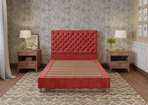 Harriet Bed in Danza Velvet Red