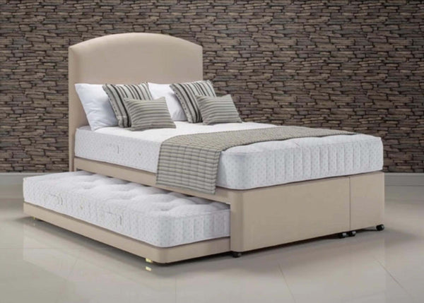 Heavy Duty Contract Guest Bed in Faux Linen Cream
