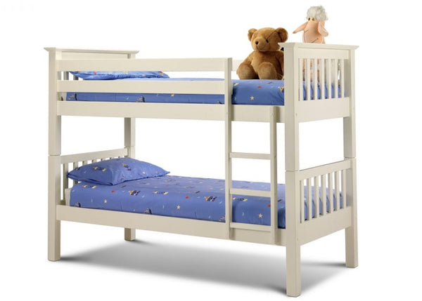 Stone White Wooden Bunk Bed