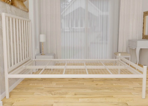 Mandy Mesh Base Bed (Low Foot End) in Ivory