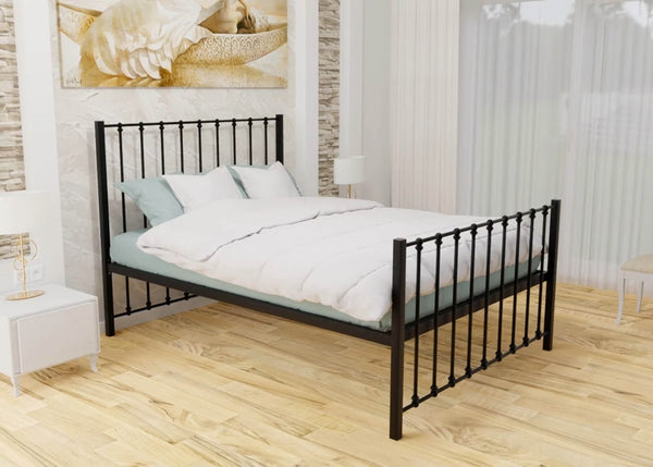 Nancy Bed in Black with High Foot End