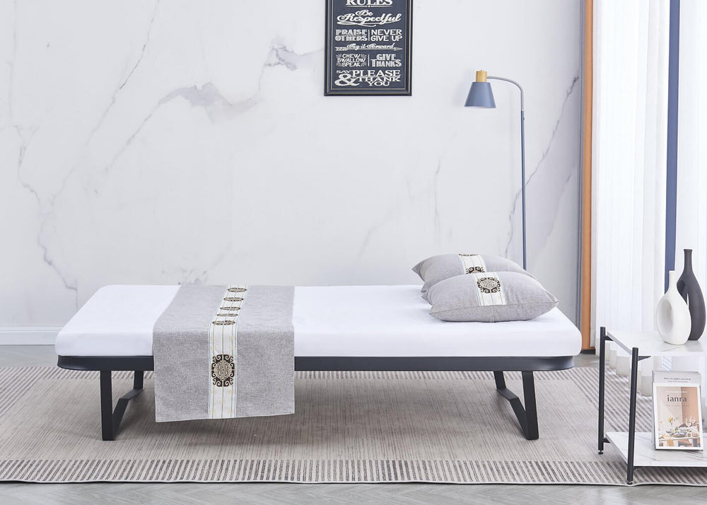 Stanford Skid Bed in Black, with Reinforced Mesh Base