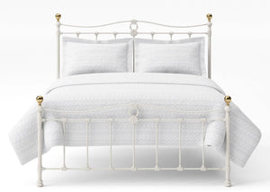 Foot End View of The Tula Bed Finished in Ivory 