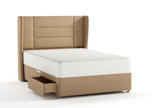 Reinforced Divan Base in Sand Showing Drawer